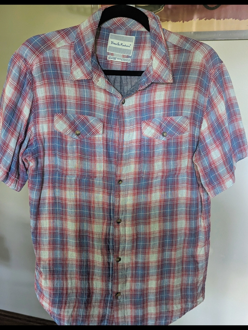 Deus Ex Machina Streetwear Plaid Shirt Men’s Medium Size M Surf Skate $20